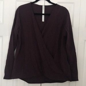 Lululemon Plum Crossover Long Sleeve Shirt